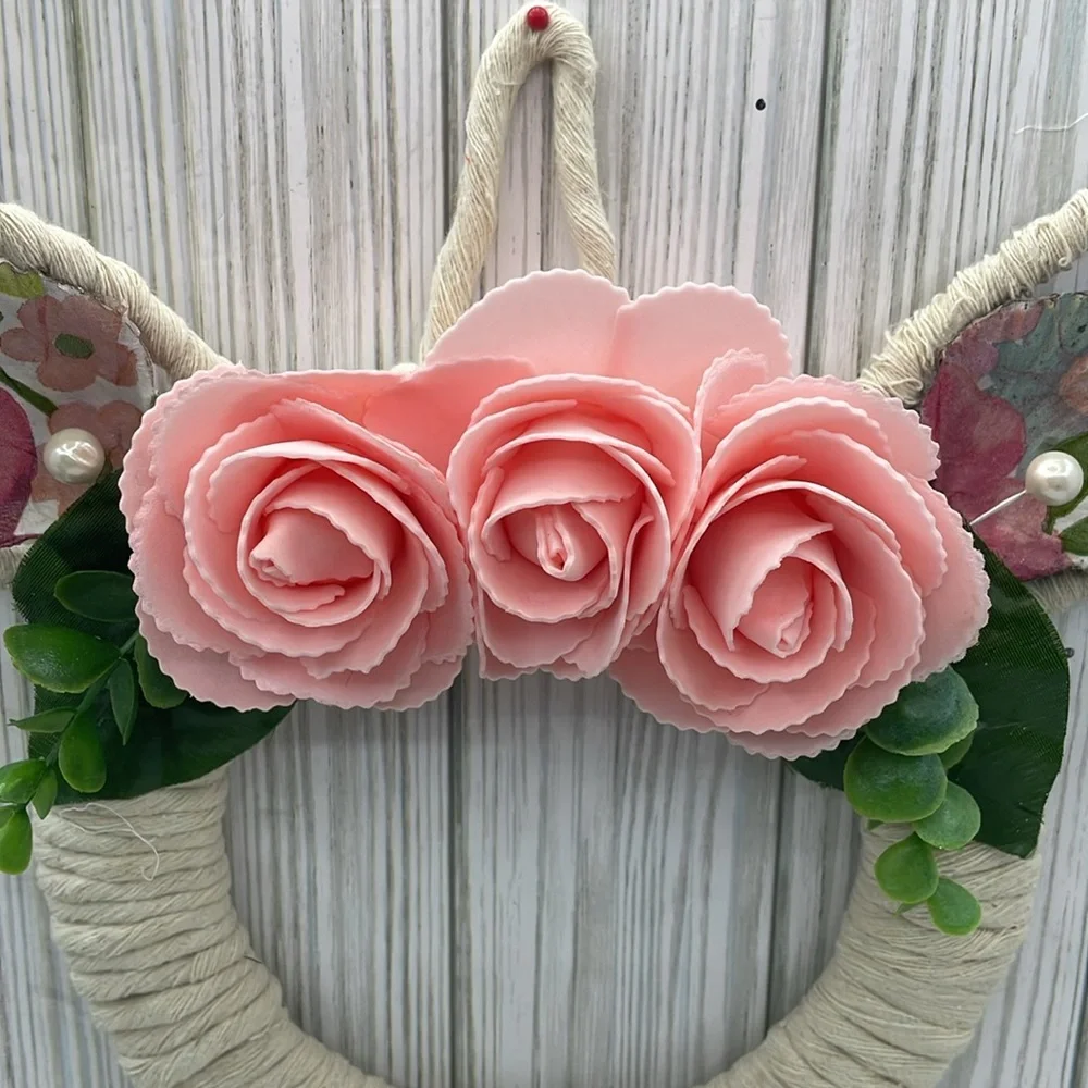 Handmade Easter 🐣 Pink flower crown special for decorating girls' rooms